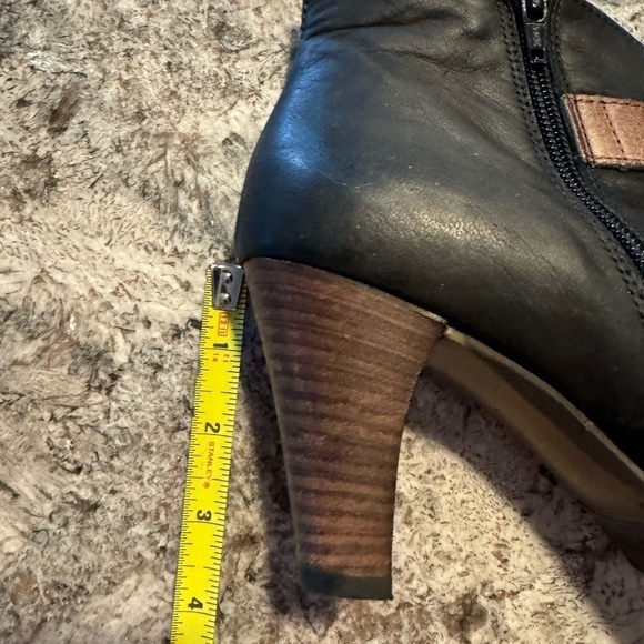 Paul Green Women's Black Brown Heeled Ankle Boots Size 3 UK / 5.5 US - Picture 8 of 12